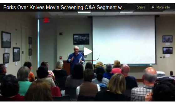 A Video from John Allen's Recent Q&A Session Regarding A Screening of Forks Over Knives in NJ